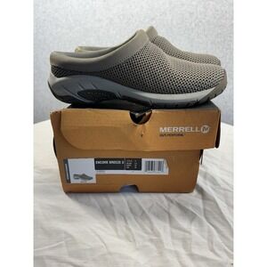 Merrell Womens Encore Breeze 3 Size 5 Aluminum Grey SlipOn Clog Shoes Box